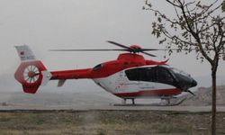 Ambulans helikopter beyin kanaması saptanan hasta için havalandı