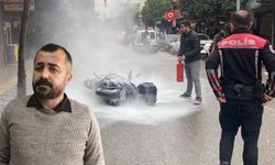 Adana'da bir kişi sürekli arızalandığını öne sürdüğü motosikletini ateşe verdi