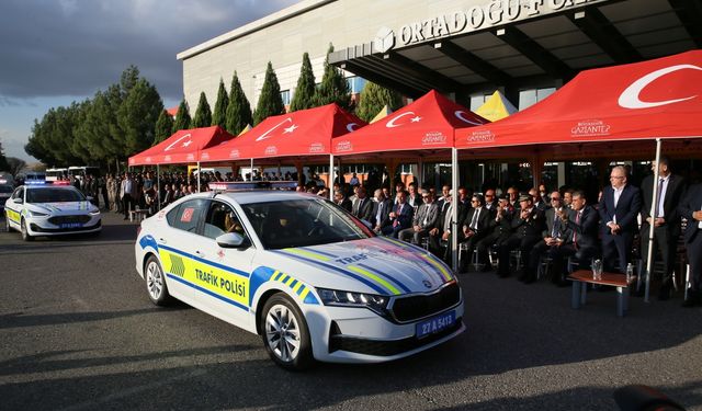 Gaziantep'te emniyet ve jandarma teşkilatının filosuna 249 araç eklendi