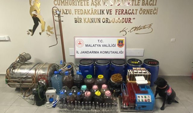 Malatya'da kaçak içki operasyonunda 3 şüpheli yakalandı