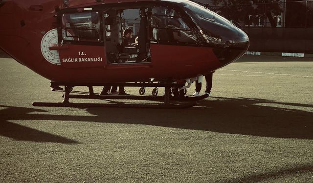 Samsun'da kalp krizi geçiren kişiye ambulans helikopterle müdahale edildi