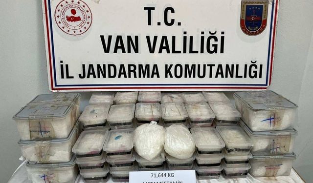 Van'da 71 kilo 629 gram uyuşturucu ele geçirildi