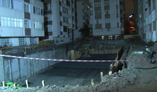 Küçükçekmece'de toprak kayması: Bir bina boşaltıldı