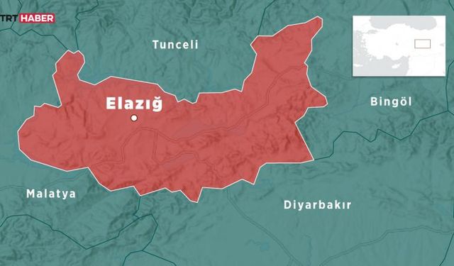 Elazığ'da 4,4 büyüklüğünde deprem