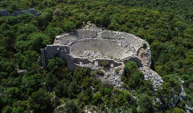 Termessos'u ziyarete gelenleri ormanın sevimli sakinleri tilkiler karşılıyor