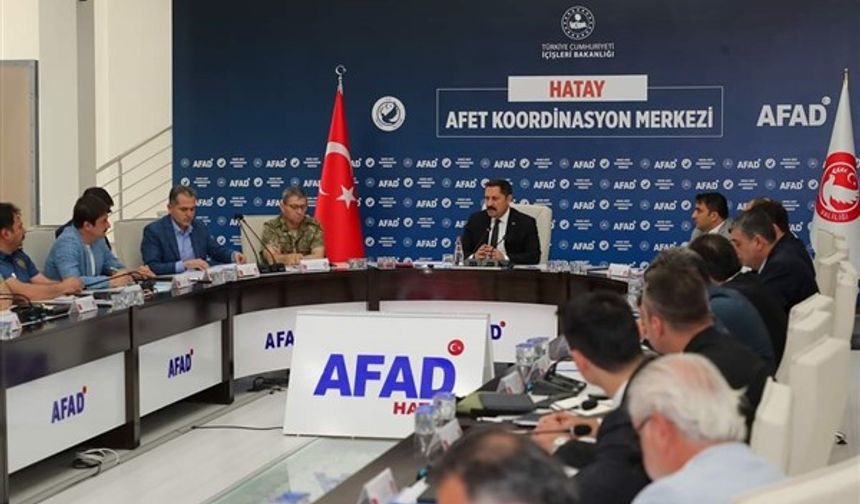 Hatay'da Afet ve Acil Durum Koordinasyon Toplantısı yapıldı