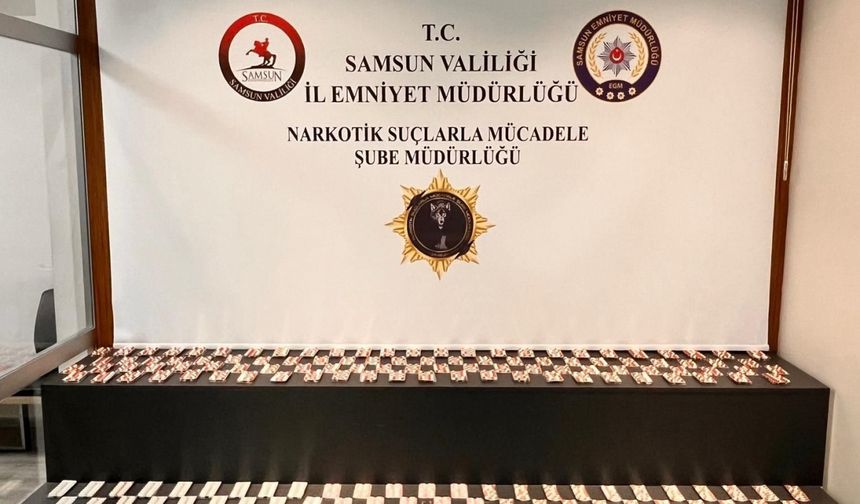 Samsun'da 3 bin 80 uyuşturucu içerikli hap ele geçirildi